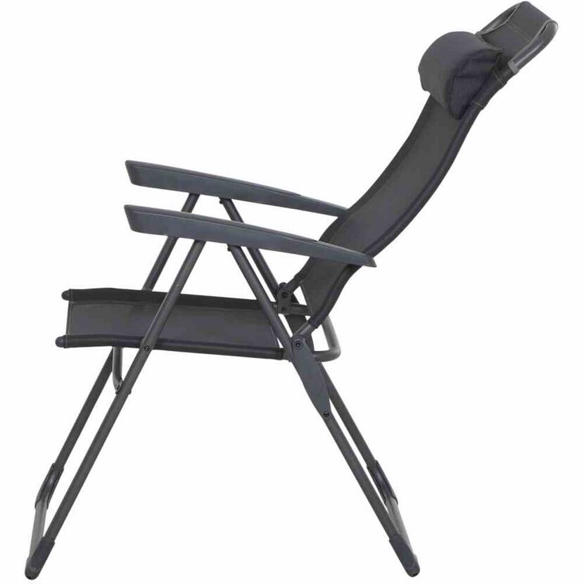 Gartenstuhl 'Comfort' klappbar Aluminium anthrazit 59 x 117 x 48 cm