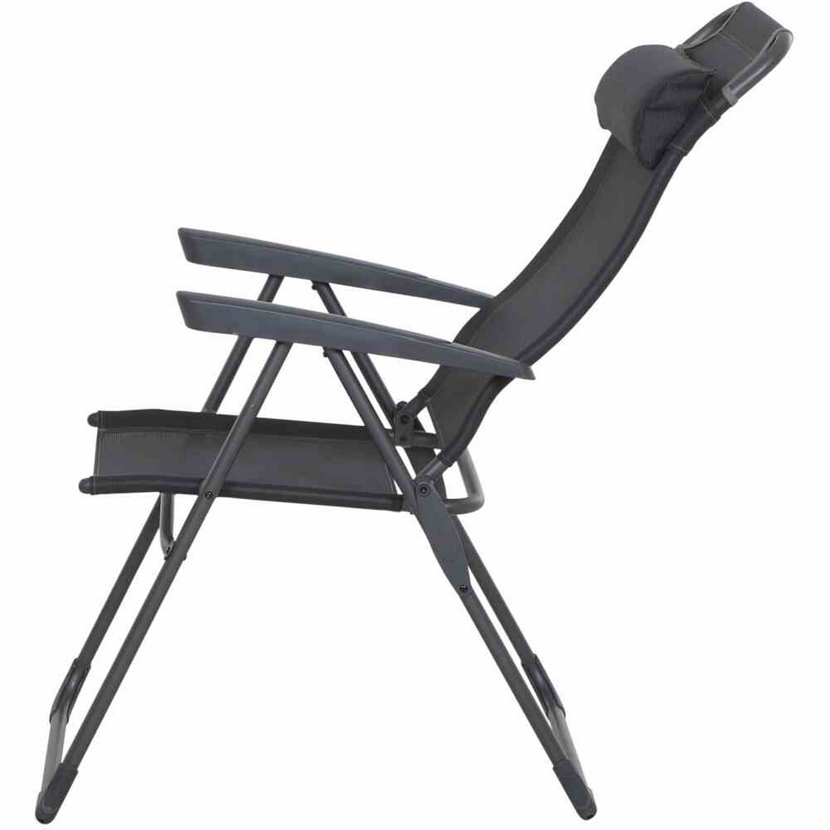 Gartenstuhl 'Comfort' klappbar Aluminium anthrazit 59 x 117 x 48 cm