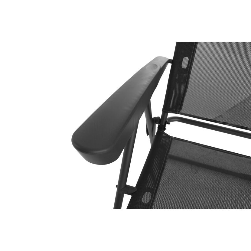 Gartenstuhl 'Comfort' klappbar Aluminium anthrazit 59 x 117 x 48 cm