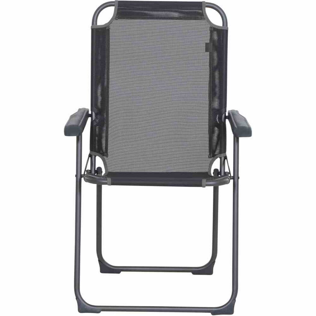 Gartenstuhl 'Comfort' klappbar Aluminium anthrazit 58 x 90 x 45 cm