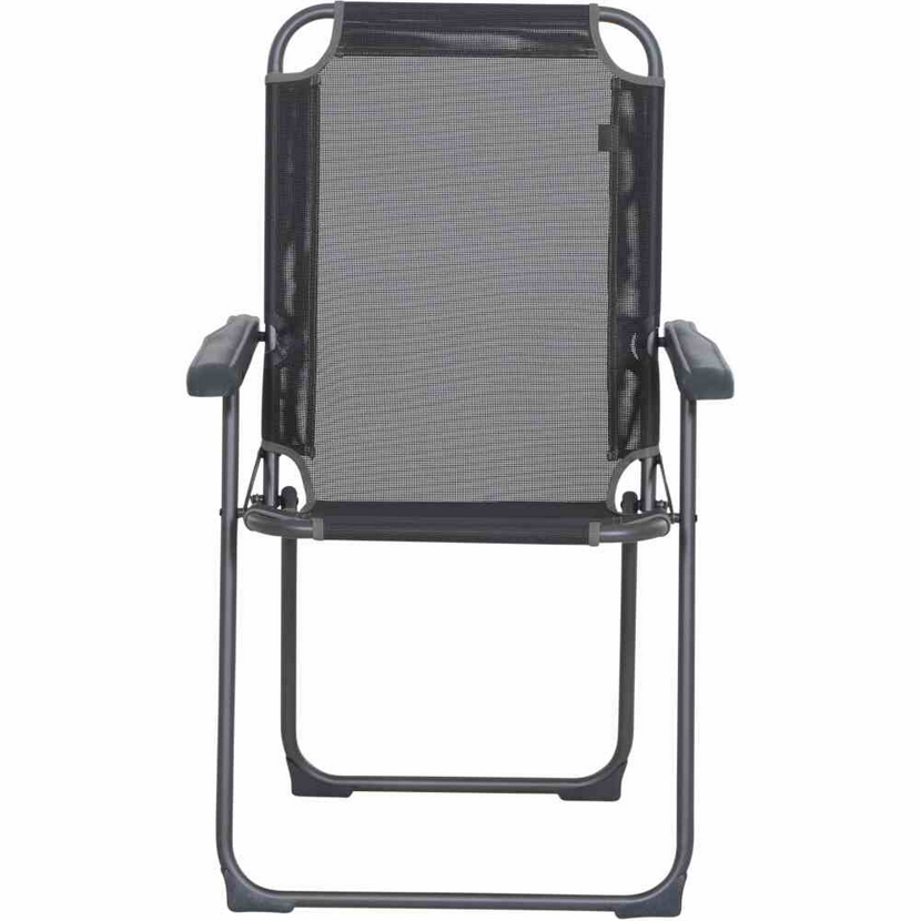 Gartenstuhl 'Comfort' klappbar Aluminium anthrazit 58 x 90 x 45 cm