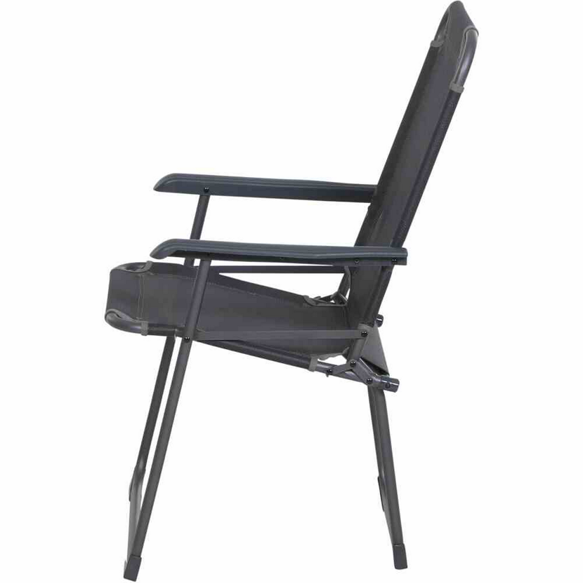 Gartenstuhl 'Comfort' klappbar Aluminium anthrazit 58 x 90 x 45 cm