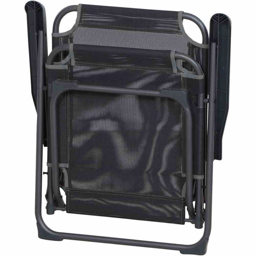 Gartenstuhl 'Comfort' klappbar Aluminium anthrazit 58 x 90 x 45 cm