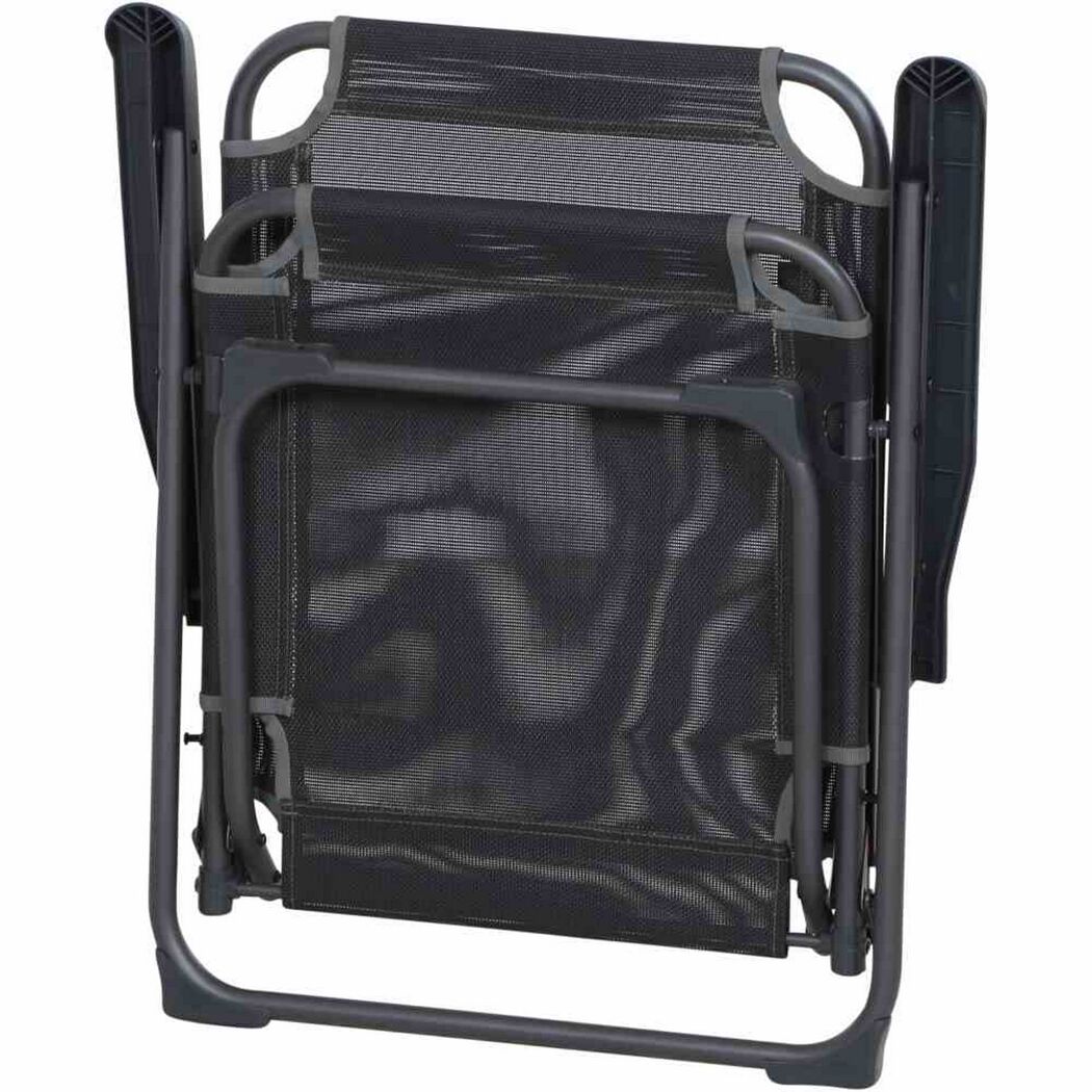 Gartenstuhl 'Comfort' klappbar Aluminium anthrazit 58 x 90 x 45 cm