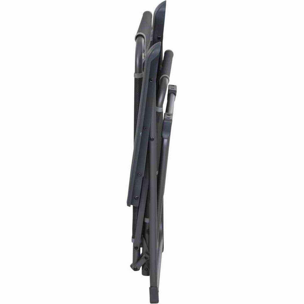 Gartenstuhl 'Comfort' klappbar Aluminium anthrazit 58 x 90 x 45 cm