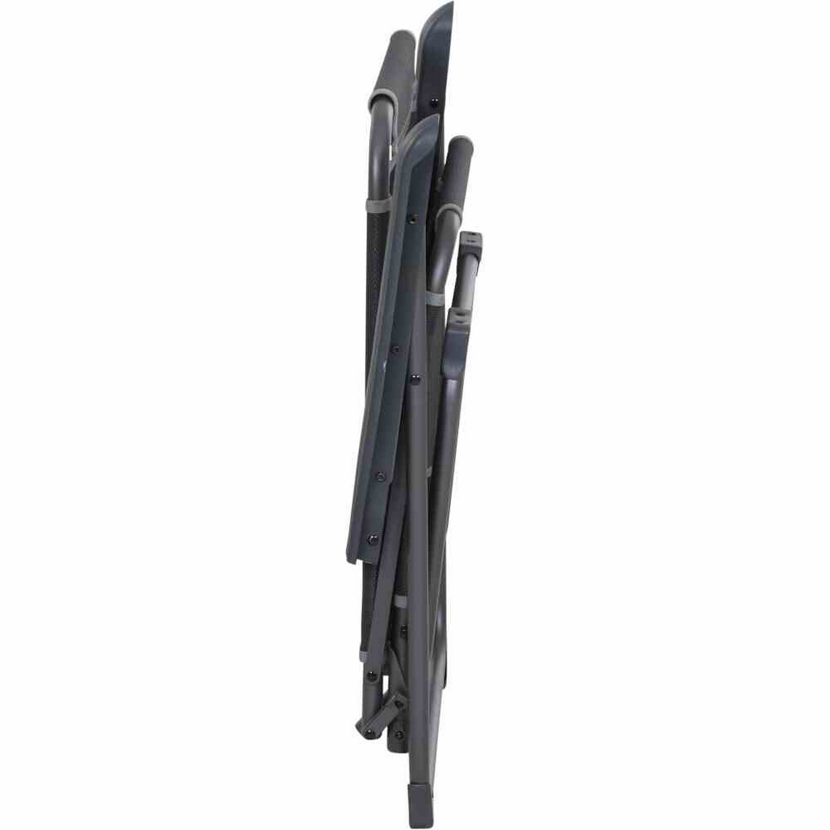 Gartenstuhl 'Comfort' klappbar Aluminium anthrazit 58 x 90 x 45 cm