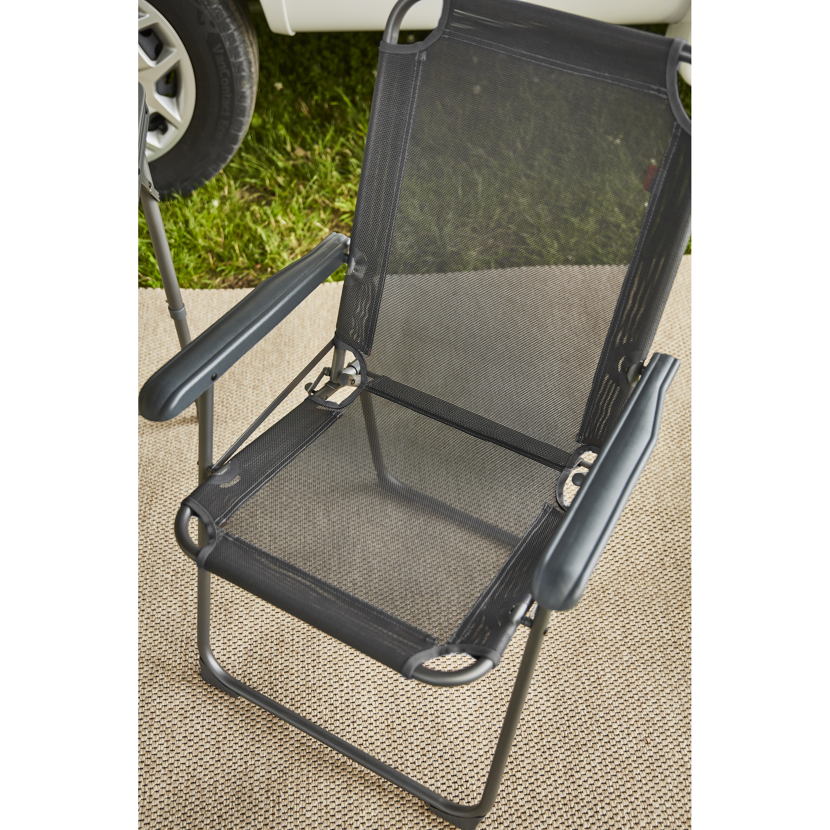 Gartenstuhl 'Comfort' klappbar Aluminium anthrazit 58 x 90 x 45 cm
