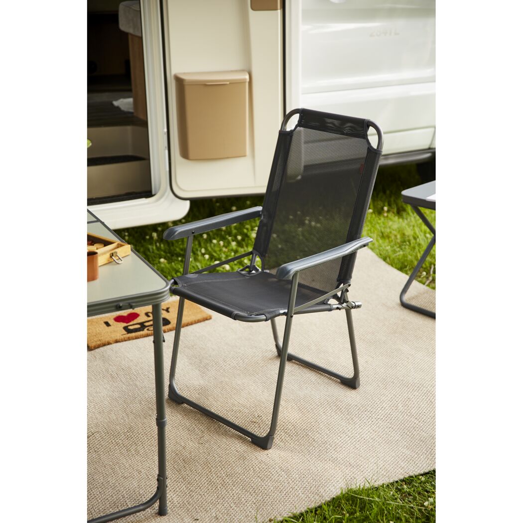 Gartenstuhl 'Comfort' klappbar Aluminium anthrazit 58 x 90 x 45 cm