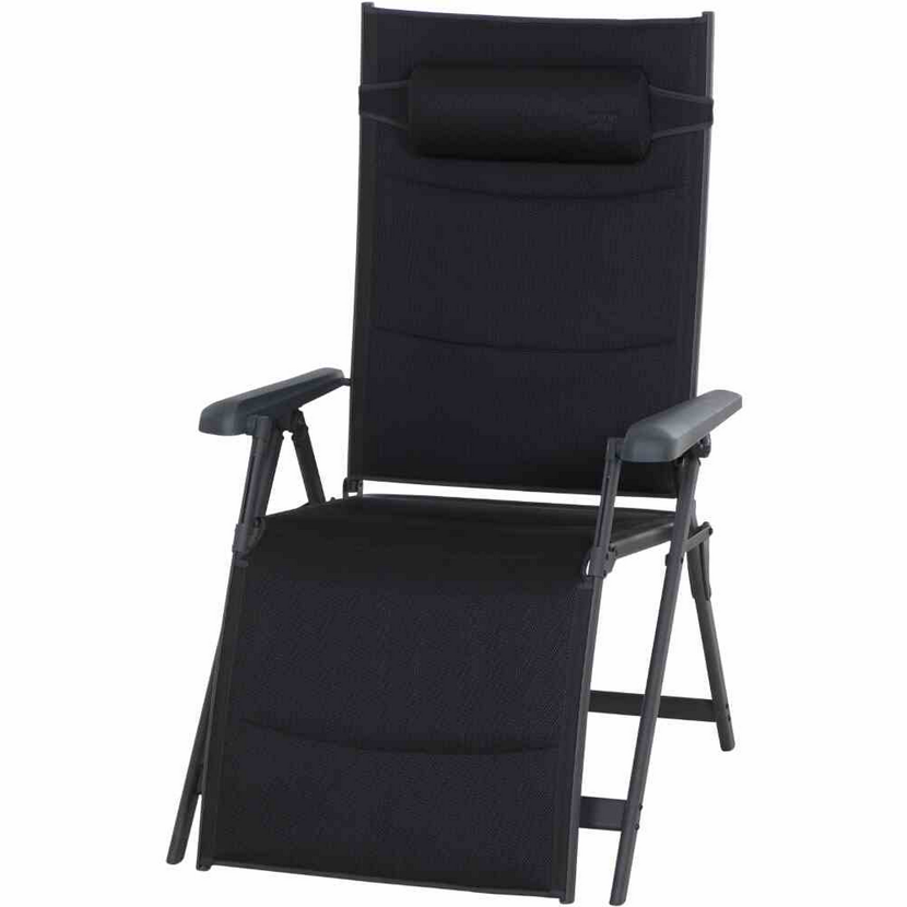 Liegestuhl 'Premium' klappbar Aluminium anthrazit 74,5 x 122 x 59 cm