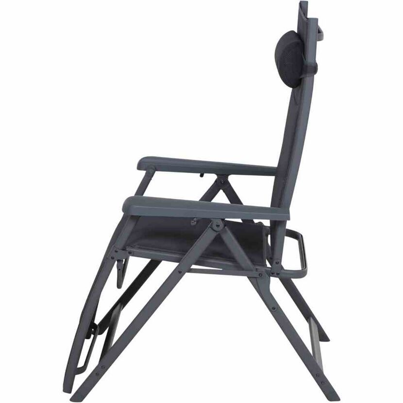 Liegestuhl 'Premium' klappbar Aluminium anthrazit 74,5 x 122 x 59 cm