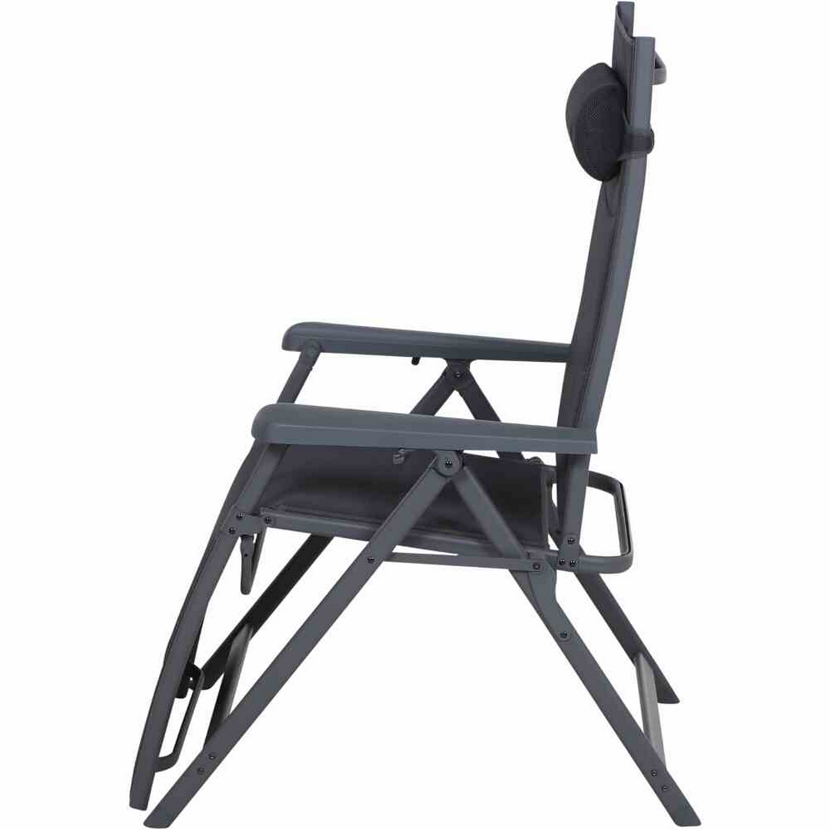 Liegestuhl 'Premium' klappbar Aluminium anthrazit 74,5 x 122 x 59 cm