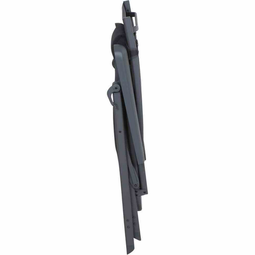 Liegestuhl 'Premium' klappbar Aluminium anthrazit 74,5 x 122 x 59 cm