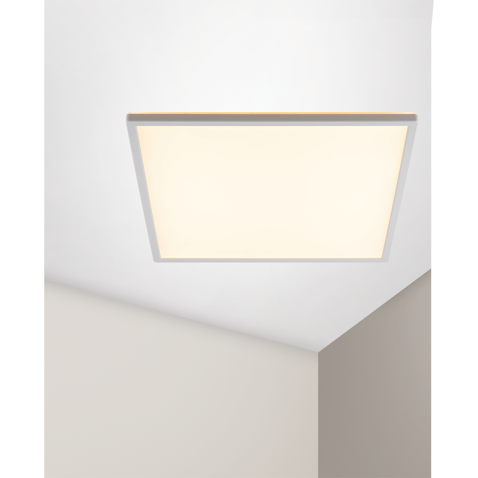 Panelleuchte 'Emmi' silbern 42 x 42 cm