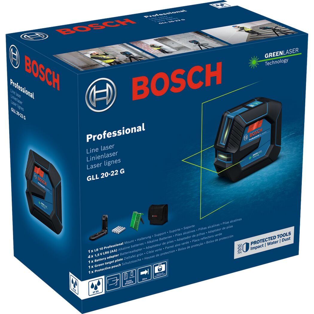 Linienlaser 'GLL 20-22 G' mit Tasche und Laserzieltafel