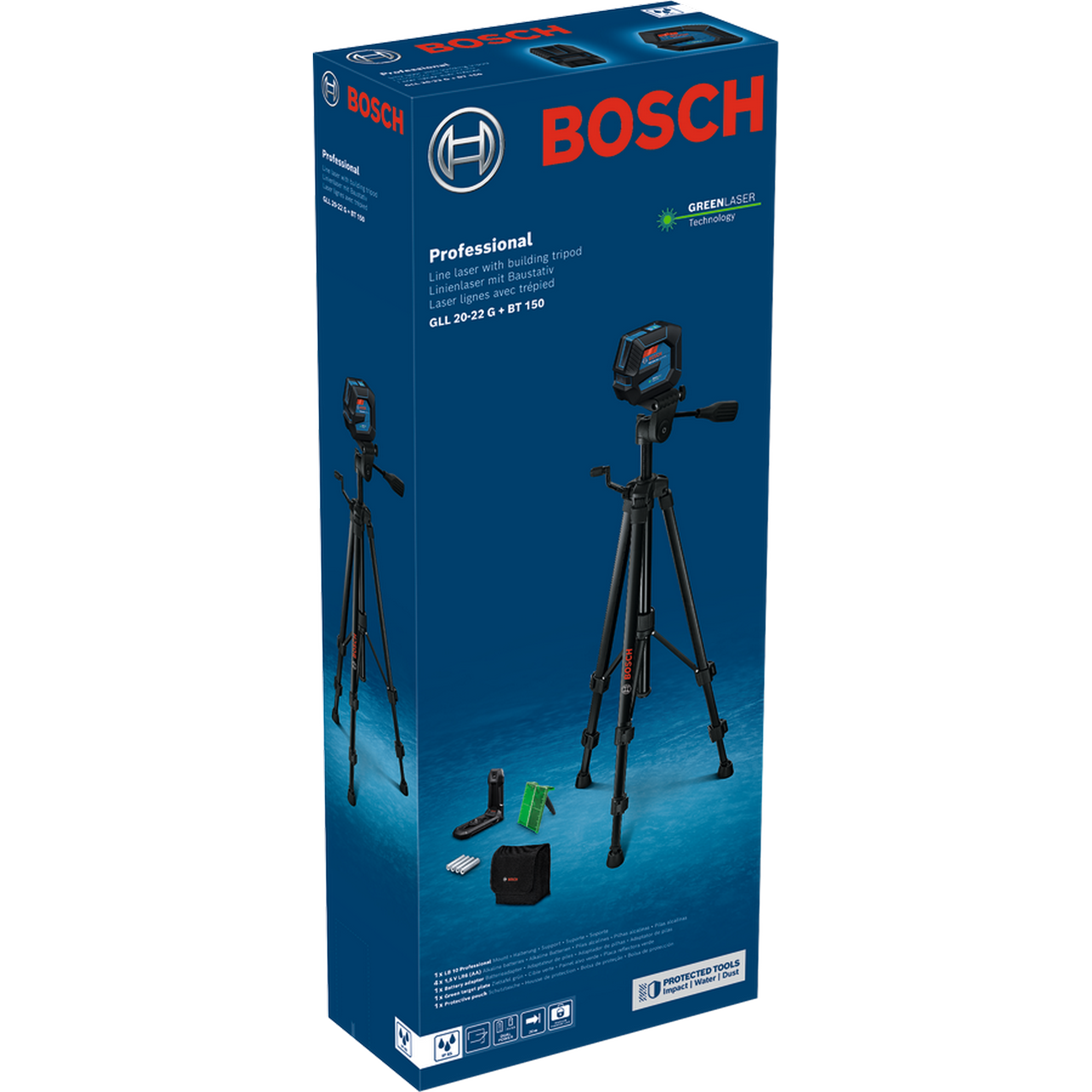 Linienlaser 'GLL 20-22G Professional' mit Tasche, Laserzieltafel und Stativ