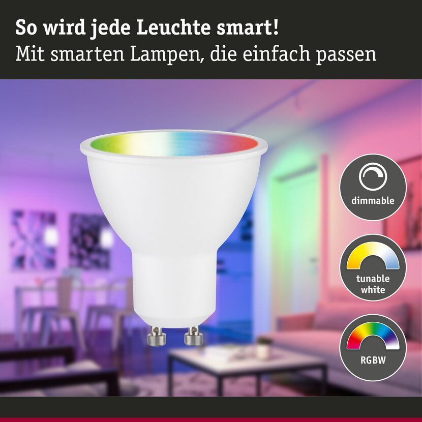 LED-Leuchtmittel 'ZigBee' dimmbar Reflektor GU10 4,8 W 350 lm warmweiß