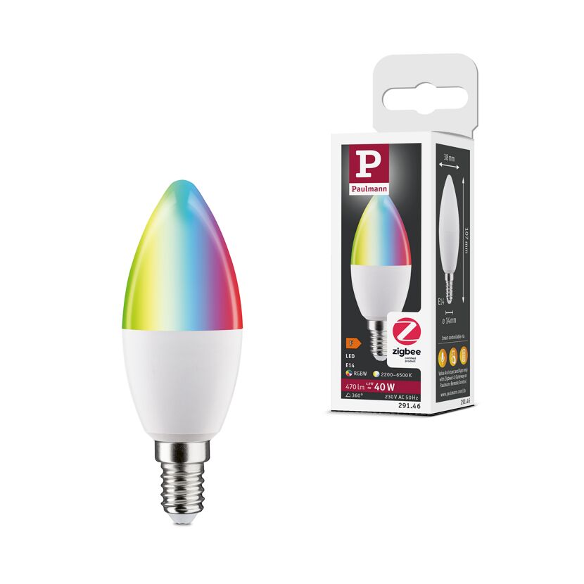 LED-Leuchtmittel 'ZigBee' dimmbar Kerze E14 5 W 470 lm warmweiß