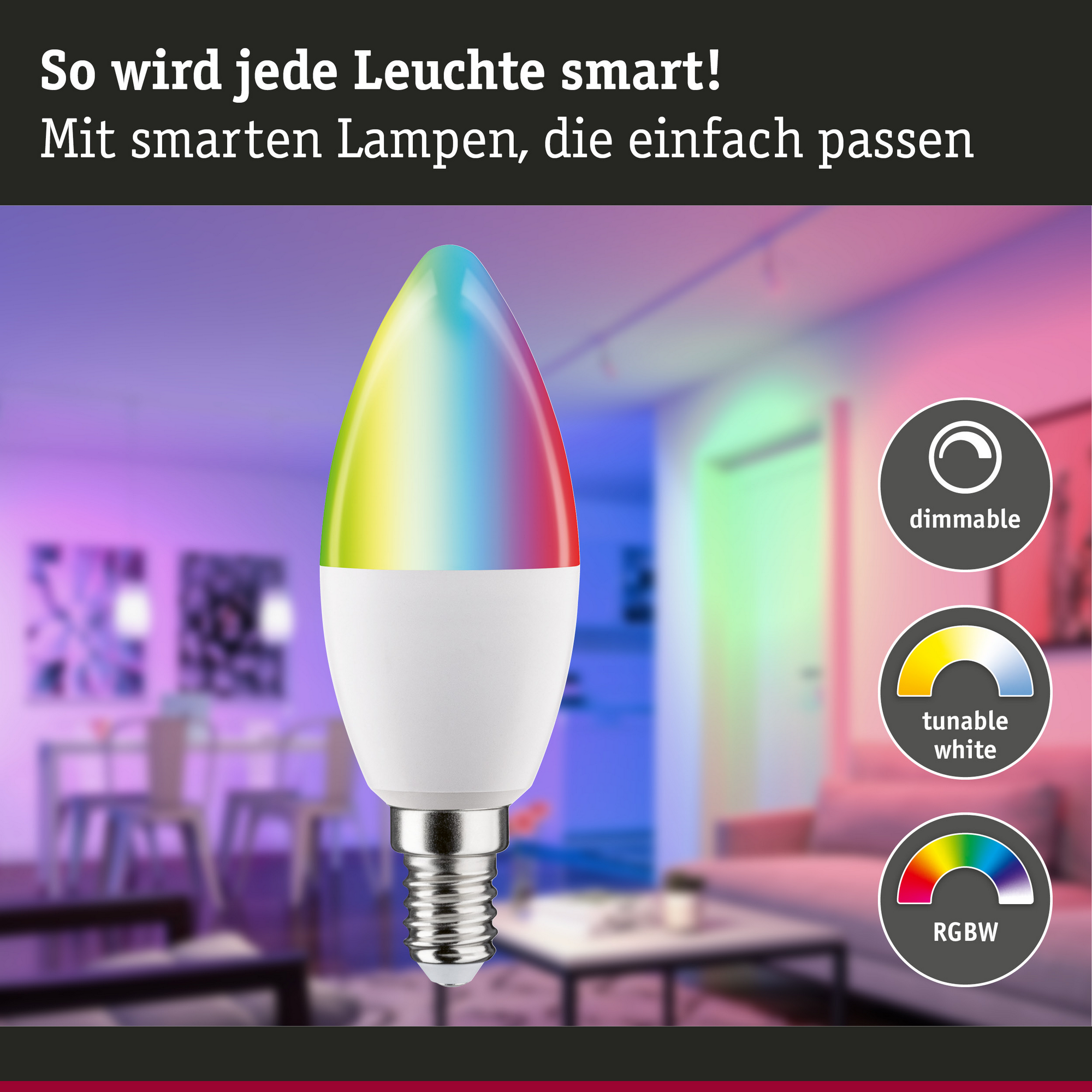 Smart-LED-Kerze ZigBee E14 5 W 470 lm