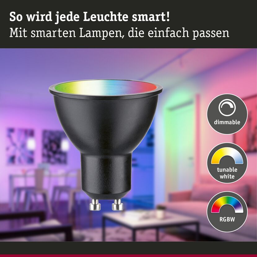 LED-Leuchtmittel 'ZigBee' dimmbar Reflektor GU10 4,8 W 350 lm warmweiß