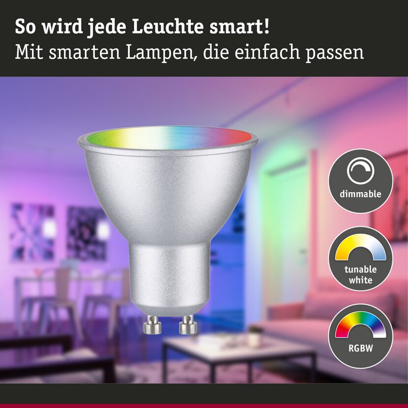LED-Leuchtmittel 'ZigBee' dimmbar Reflektor GU10 4,8 W 350 lm warmweiß