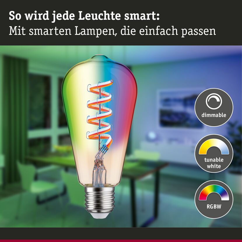 LED-Leuchtmittel 'ZigBee' dimmbar Kolben E27 6,3 W 470 lm warmweiß
