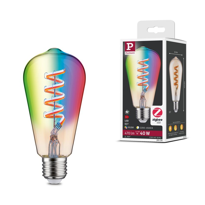 LED-Leuchtmittel 'ZigBee' dimmbar Kolben E27 6,3 W 470 lm warmweiß