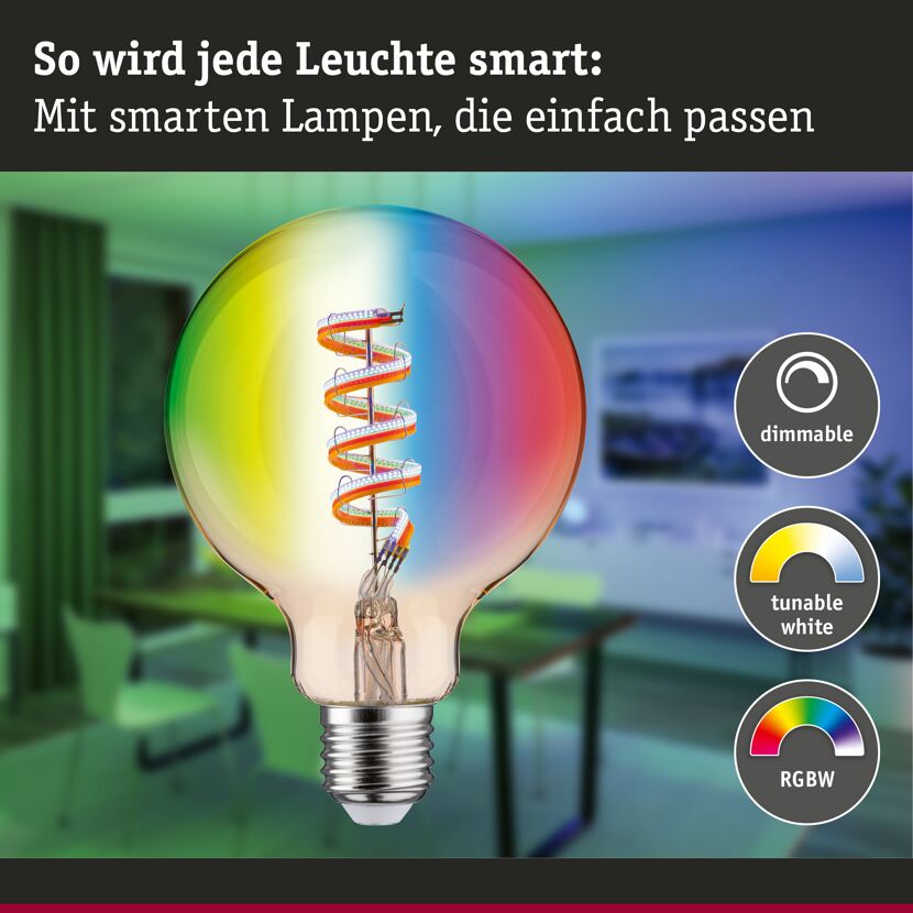 LED-Leuchtmittel 'ZigBee' dimmbar Globe E27 6,3 W 470 lm warmweiß