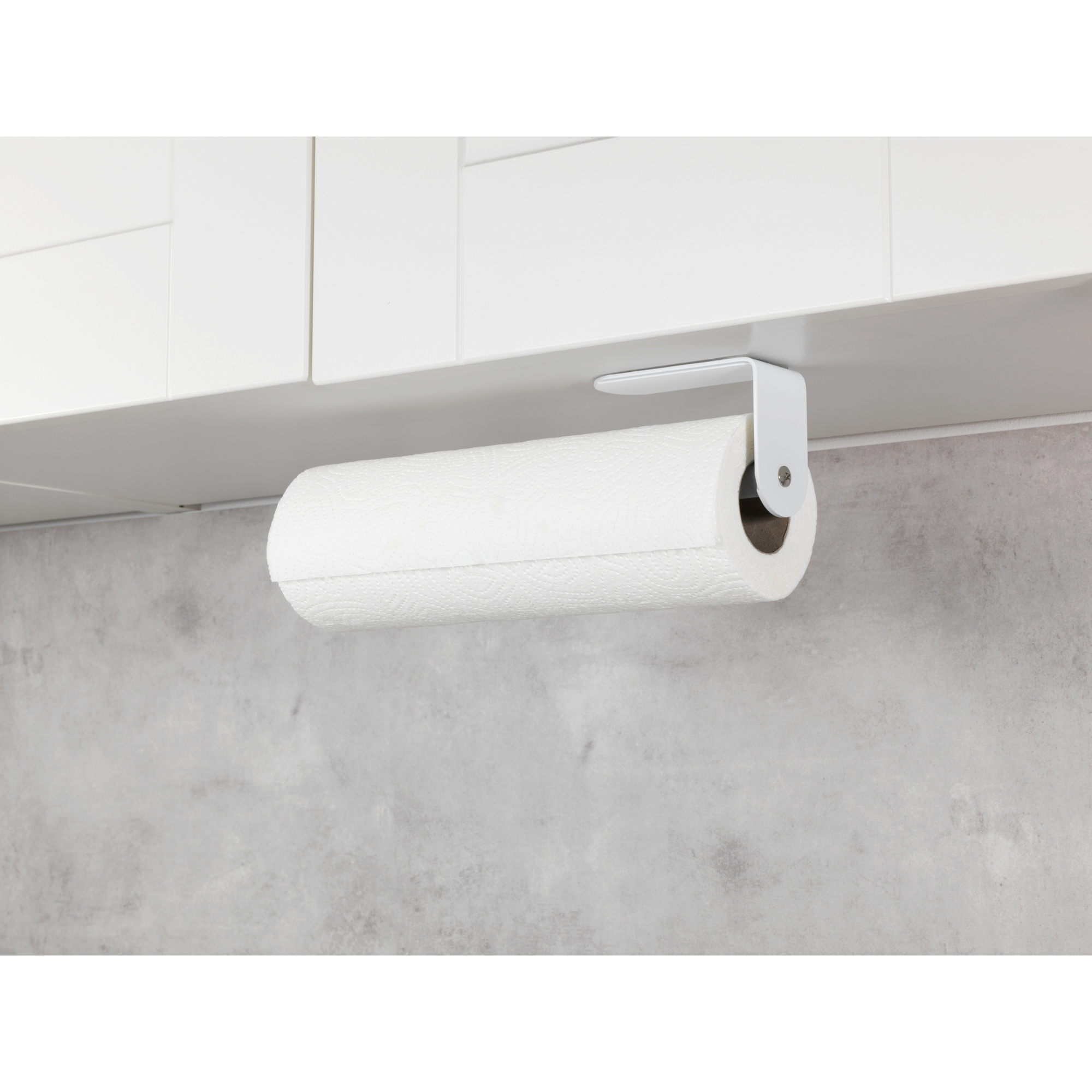 Küchenrollenhalter 'Nio' Aluminium weiß