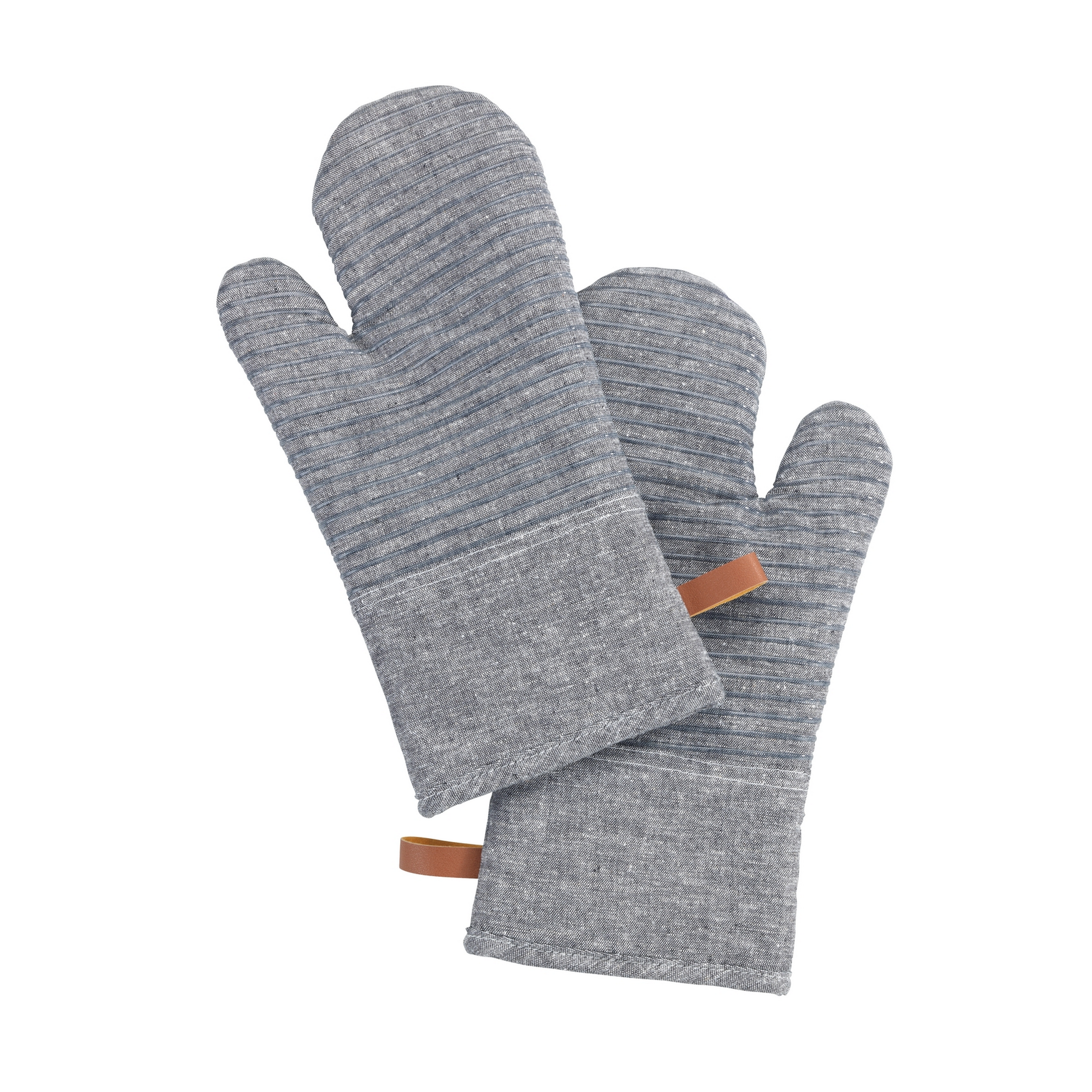 Topfhandschuhe 'Ada Stripes' grau 2 Stück
