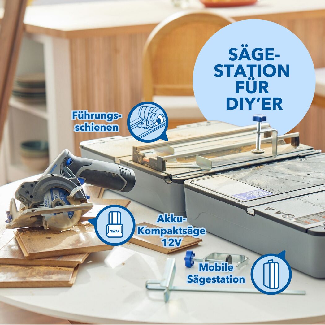 Mobile Sägestation 'Blueprint  CS12V-SC1' inklusive Akku
