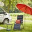 Campinghocker 'Premium' klappbar Aluminium blau 40 x 47 x 49 cm