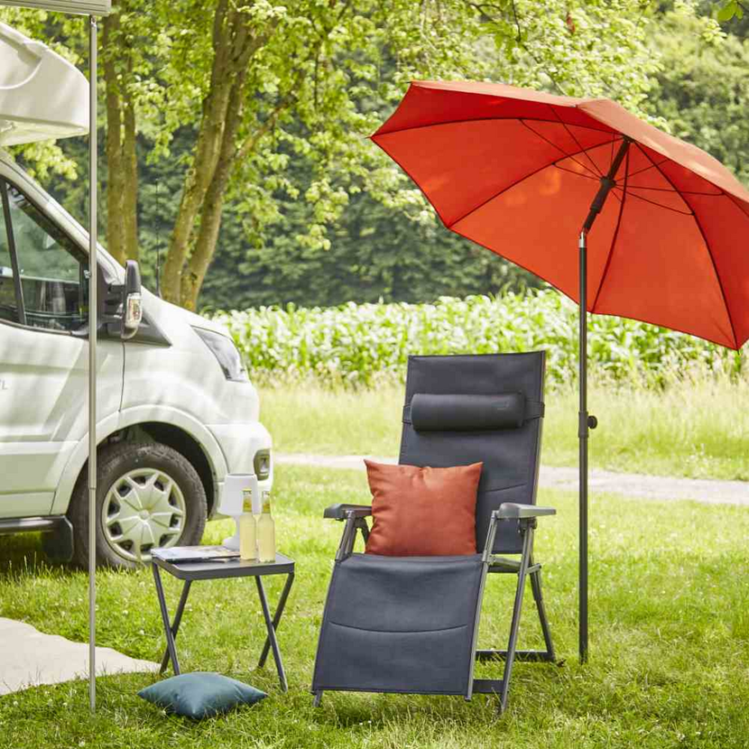 Campinghocker 'Premium' klappbar Aluminium blau 40 x 47 x 49 cm