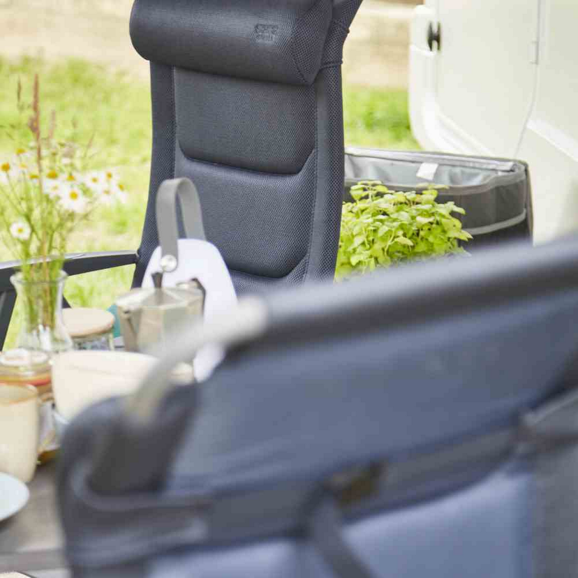 Campingstuhl 'Premium' blau 48,5 x 121 x 48 cm