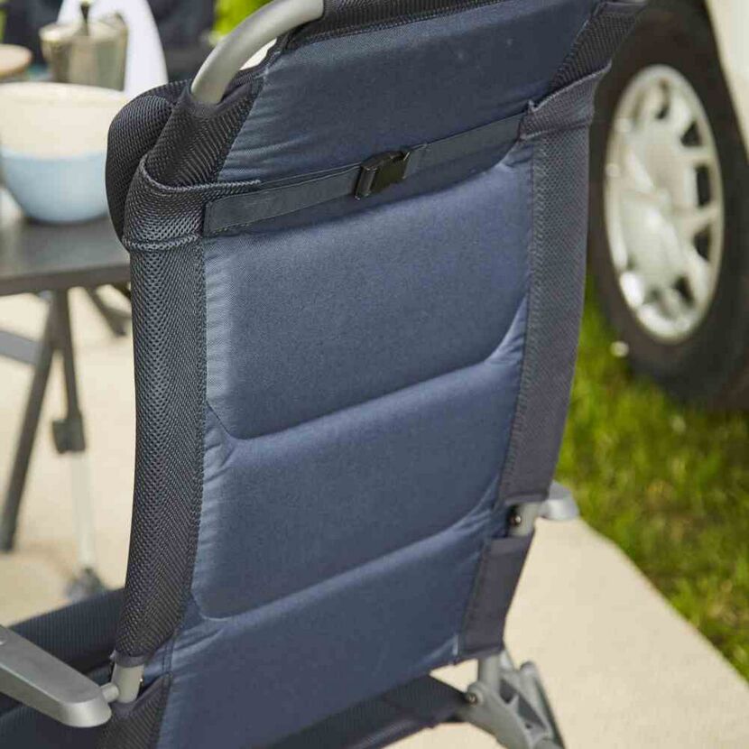 Campingstuhl 'Premium' klappbar Aluminium blau 61 x 121 x 48 cm