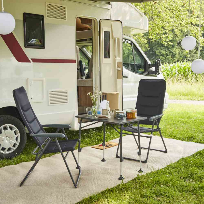 Campingstuhl 'Premium' klappbar Aluminium anthrazit 70,5 x 118 x 48 cm