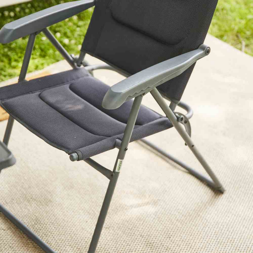 Campingstuhl 'Premium' klappbar Aluminium anthrazit 70,5 x 118 x 48 cm