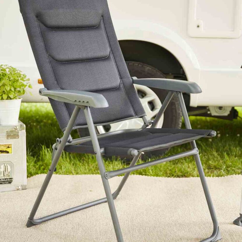 Campingstuhl 'Premium' klappbar Aluminium anthrazit 70,5 x 118 x 48 cm