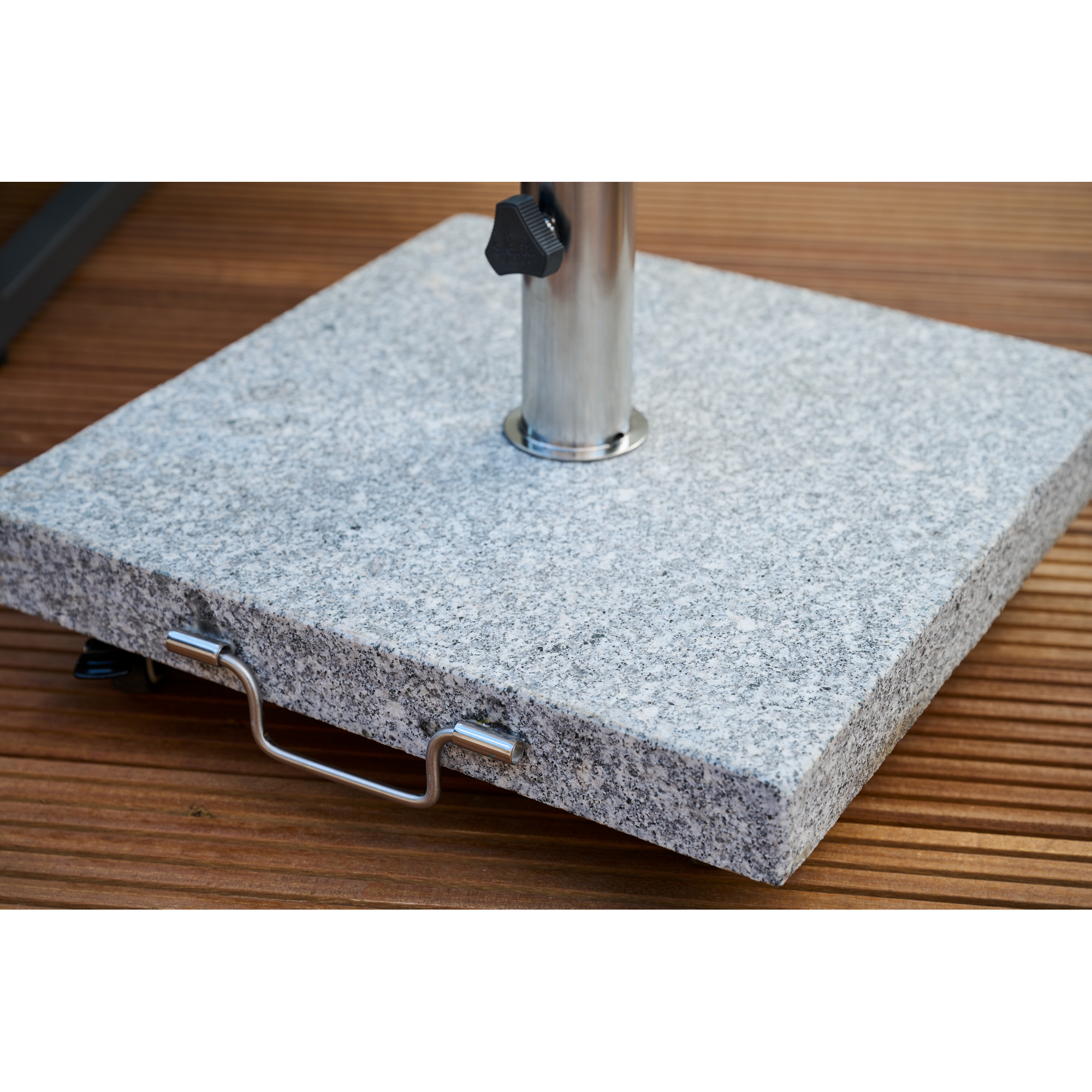 Schirmständer 'Ennio' für Schirmmast mit Ø 25 - 48 mm Granit 45 x 45 x 5,1 cm