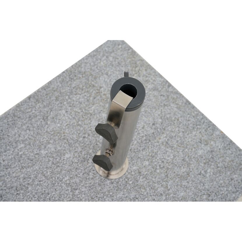 Schirmständer 'Ennio' für Schirmmast mit Ø 25 - 48 mm Granit 50 x 50 x 7,5 cm