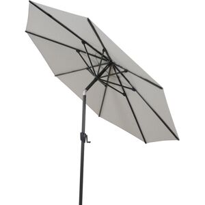Mittelstockschirm 'Cedro' hellgrau/meliert Ø 300 cm