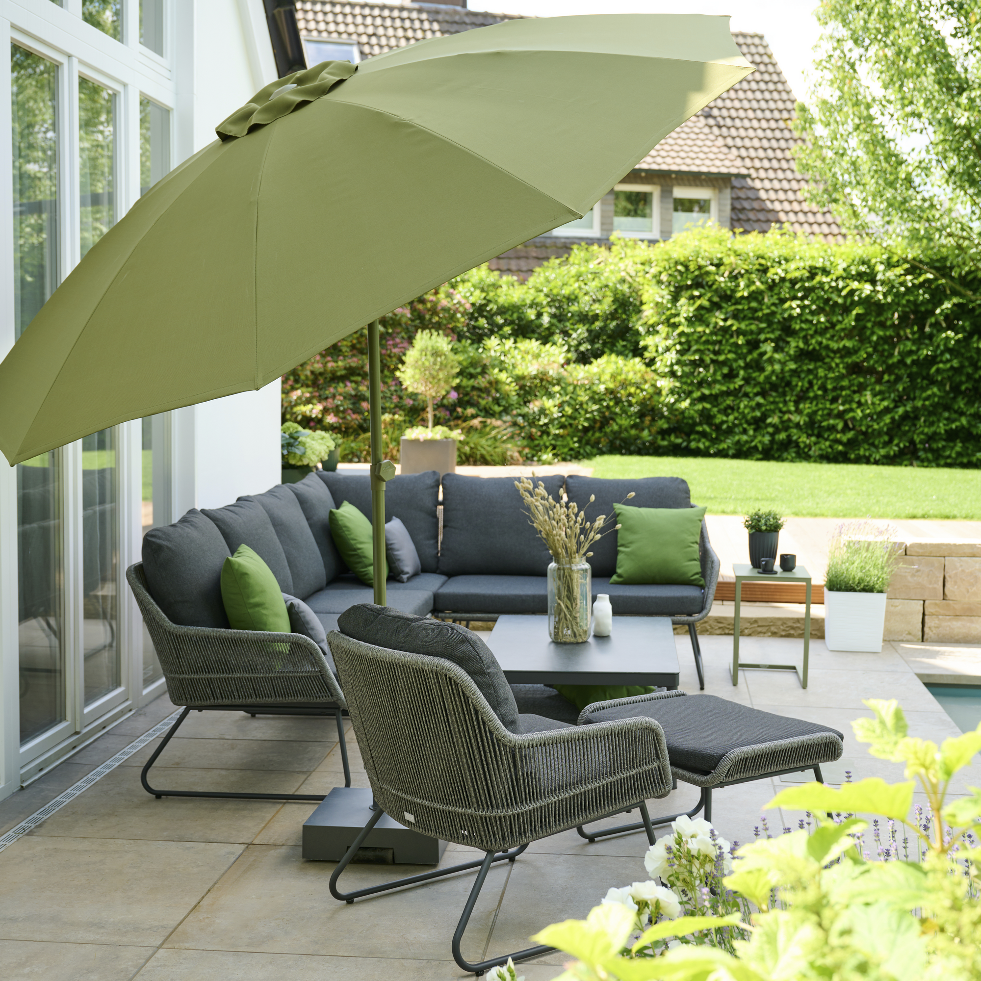 Marktschirm 'Paolo Push' knickbar Ø 270 cm