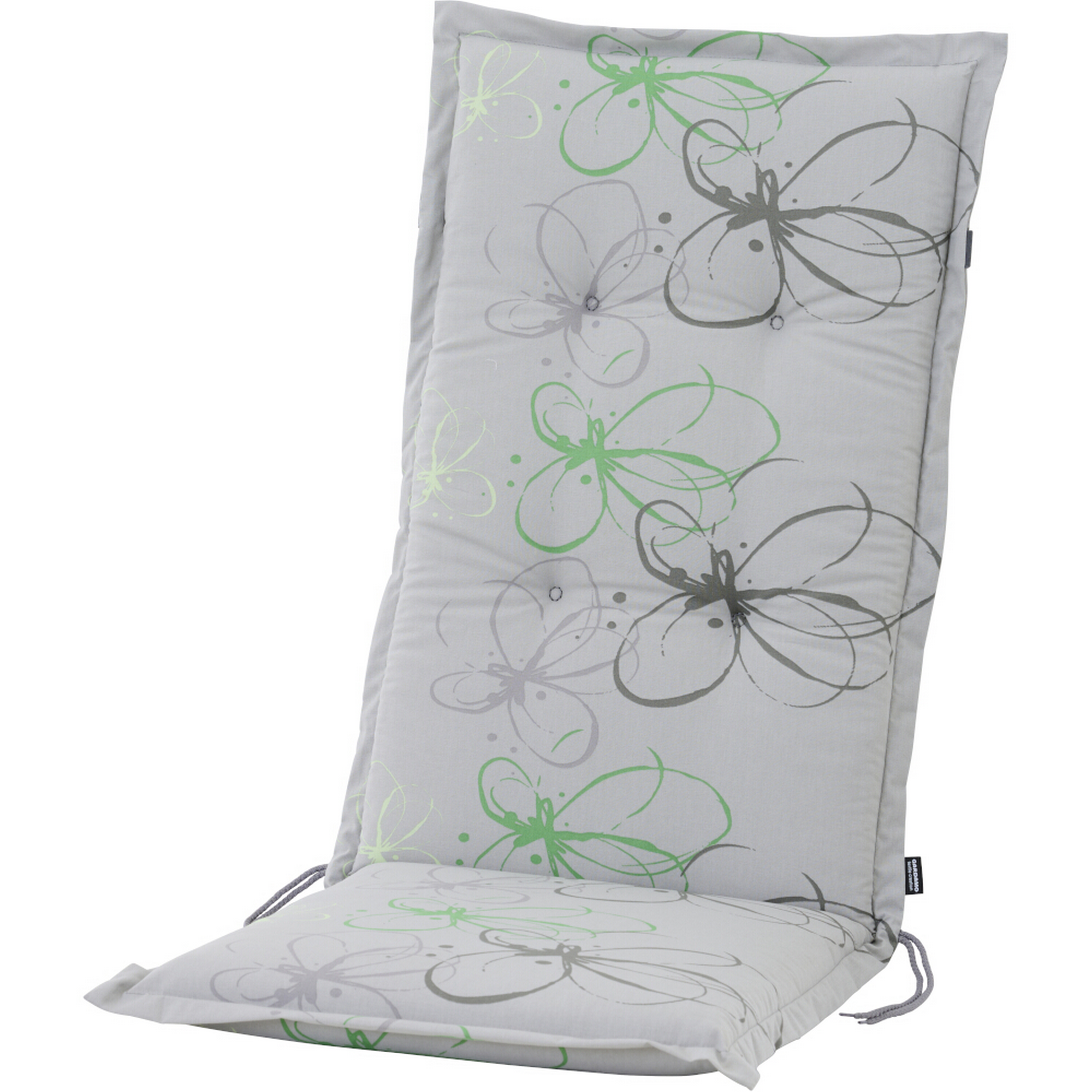 Sesselauflage 'Gardamo Mirage' grau/grün 48 x 120 x 6 cm