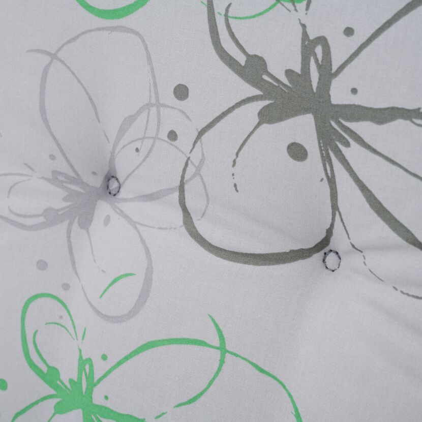 Hochlehner-Auflage 'Gardamo Mirage' grau/grün 48 x 120 x 6 cm