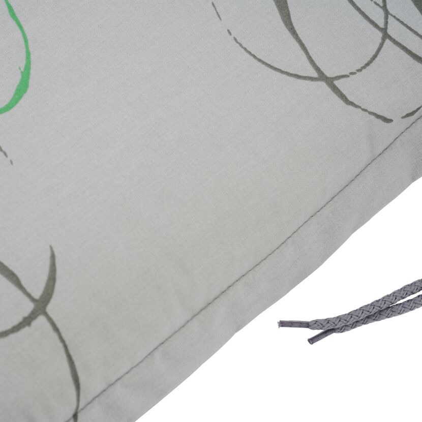 Hochlehner-Auflage 'Gardamo Mirage' grau/grün 48 x 120 x 6 cm