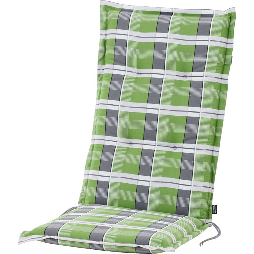 Hochlehner-Auflage 'Gardamo Mirage' grau/grün 48 x 120 x 6 cm