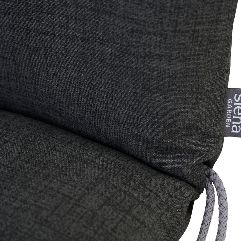 Hochlehner-Auflage 'Comfort' anthrazit 48 x 120 x 6 cm