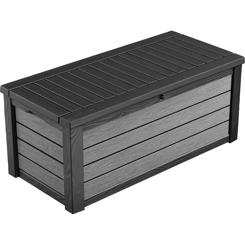 Kissenbox 'Brushwood' Kunststoff anthrazit 155 x 64,4 x 75 cm