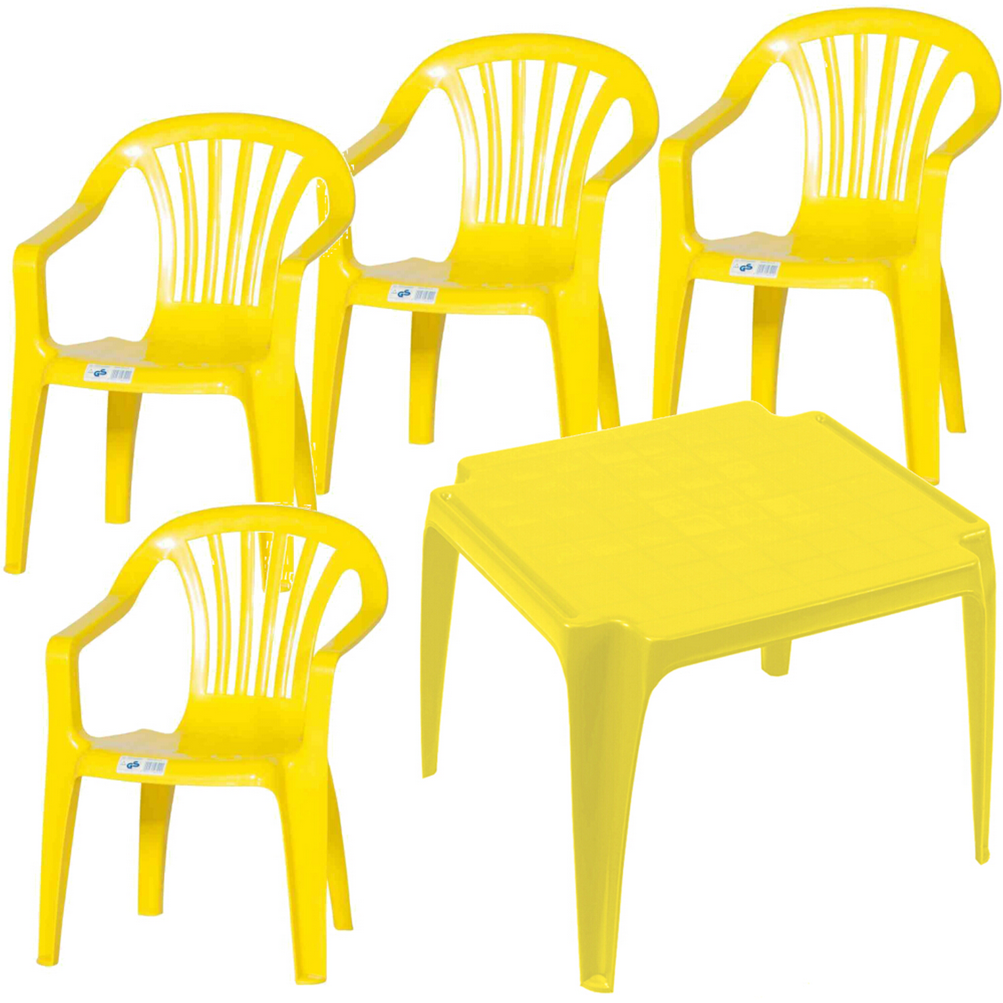 Gartenmöbel-Set für Kinder 'Progarden' gelb 5-teilig