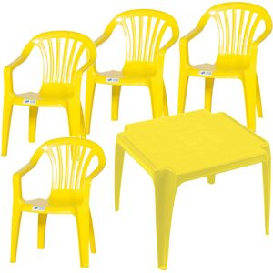 Gartenmöbel-Set für Kinder 'Progarden' gelb 5-teilig