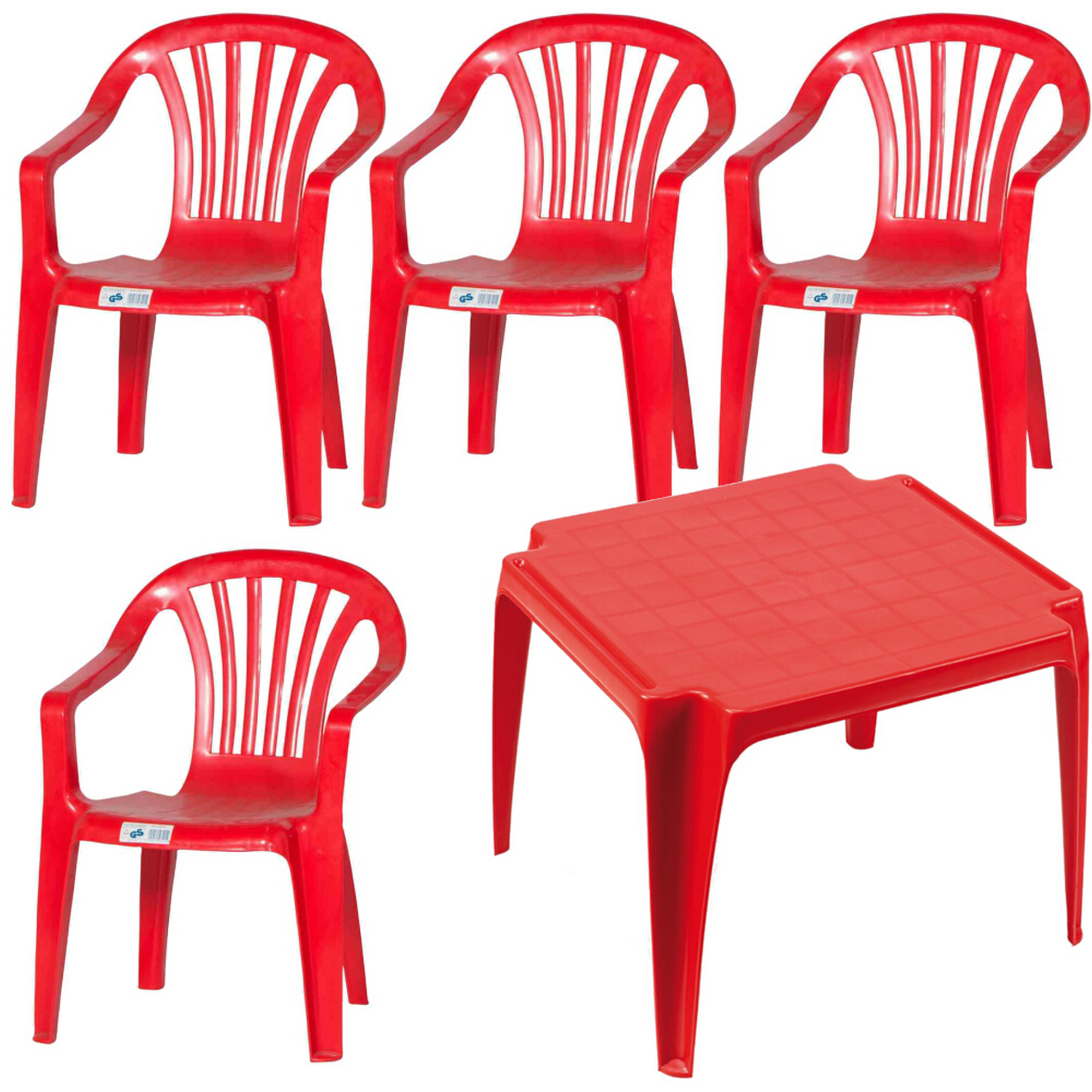 Gartenmöbel-Set für Kinder 'Progarden' rot 5-teilig